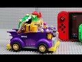 Lego Mario has to enter two Nintendo Switches to Help Yoshi and Peach! Will he do it? Mario Story