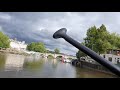 Paddleboarding (SUP) on the Thames from Richmond to Twickenham Against the Falling Tide (Cloudy Day)