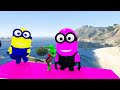 GTA 5 Epic Ragdolls RED SPIDERMAN VS RED MINION VS GREEN MINION(Euphoria Physics & Funny Fails) 13