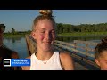 Frank and Heather fish of Minnesota's longest wooden pier