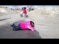 A 3 year old and his Strider bike in the skate park (Strider bikes rule!)