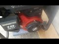 Coleman Powermate 6250 generator running.