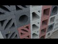 The process of making various concrete design blocks. Amazing Korean concrete block factory