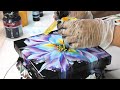 😍 Reverse Flower Dip Technique - Acrylic Pour Painting