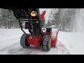 Ariens 36” pro snowblower clearing 6” of snow