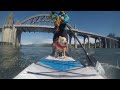 Paddleboard dog goes from dock up river to sand dunes #fullsession #21