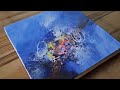 Blue Abstract Painting  / Easy Acrylic Painting Technique / Step By Step