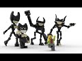 How to make Bendy LEGO minifigs: Bendy, Ink Demon (both versions), and Beast Bendy