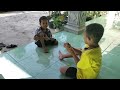 Libur sekolah di Rumah Si Mbah❓ Main Gasing bareng Banu || Diary_Ghani