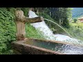 Jaun | a Beautiful  Village in the Swiss Mountains 🇨🇭| Waterfall sound