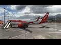 Landing in Madeira in windy Conditions on a Tuifly Boeing 737 MAX