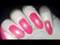 Fancy Royal Hot Pink Shimmery Nails- Natural Nails Trending- Unhas Decoradas  | Rose Pearl