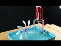 How to Make Water Wheel Without DC Motor - Non Stop Water Fountain DIY