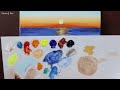 Sunrise / Easy acrylic painting for beginners / PaintingTutorial / Painting ASMR