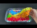 Slime Mixing Random With PIPING BAG & RAINBOW | Mixing Random into GLOSSY Slime | Satisfying Video