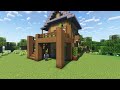 Minecraft: Wooden survival starter home Tutorial