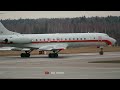 Commander and navigator of the TU-134 greet spotters. Belarusian Tupolev Tu-134A-3 Taxiing.