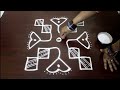 simple rangoli designs with 7x7 dots || muggulu designs with dots || kolam designs with dots