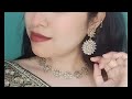 kundan Jewellery Set Making//DIY Jewellery Full Set #diyearrings #partywearearrings #indianearrings