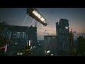 Flying to Arasaka Waterfront - Cyberpunk 2077 mellow tunes - 4 hours