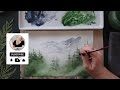 How to paint a stunning misty watercolor landscape