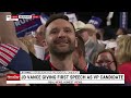 'What an honour': JD Vance makes passionate first speech as Trump VP pick