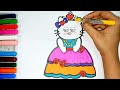 🎀🥀❤🌹How to draw princess hello kitty🎀🥀❤🌹| step by step drawing for kids & toddlers