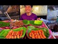 Chợ ẩm thực lớn nhất nước laos , rất nhiều đồ ăn ngon