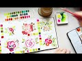 🎉🎉 BOTANICAL Watercolour Month Day 8 | Step by Step Tutorial JUL 2024
