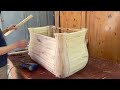 Extremely Skillful Woodworking Skills Create Beautiful 3D Curves // Luxurious Wooden Cabinet Design