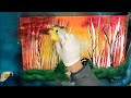 How To Spray Paint Art | Colorful Autumn 7 Min Painting