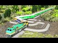 Kereta Api Jalan Di Rel Kotak Labirin Berantakan | Train Runs On Messy Maze Box Tracks
