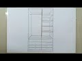 how to draw cabinet in 1 point perspective#drawingperspective