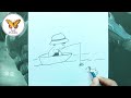 A boy fishing drawing| Easy drawing| @karabiartsacademy6921