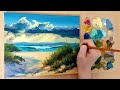 How to draw a seascape / Acrylic painting / Healing painting