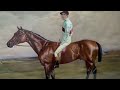 19th Century Oil Painting Melton Bay Hunter Race Horse Jockey Fred Archer Up