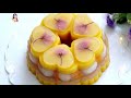 Beautiful Sakura Mango Jelly Cake ❤ 樱花芒果燕菜果冻蛋糕  #littleduckkitchen