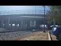 Amtrak Coast Starlight 14 train heads north on time through Camarillo, CA 11/25/23