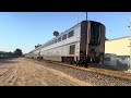 Amtrak 11 with 3 engines flying thru Camarillo 7-5-2024 (laying on the horn)