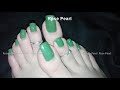 Gorgeous Dark Olive Green Nail Polish on My Natural Long Toe Nails | Rose Pearl