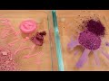 Pink vs Purple - Mixing Makeup Eyeshadow Into Slime ASMR