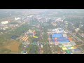 Gangasagar Mela in West Bengal: Aerial view of Bay of Bengal coastline dotted with human activity