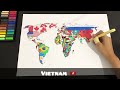 Drawing flag map of the world | All countries #flags