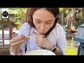 Cambodia Rice Noodles With ( Prohok) Spicy Sauce near Angkor Wat Siemreap #streetfood