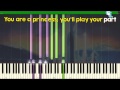 You'll Play Your Part - |SOLO PIANO TUTORIAL w/LYRICS| -- Synthesia HD