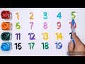 Learn to counting 1 to 100, 1 2 3, collection for writing along dotted lines, 123 song, kids rhymes
