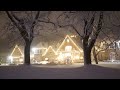 WINTER SNOW STORM in Toronto suburbs Create Winter Wonderland - Blizzard Snow Storm video 4K