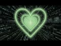 Pastel Green💚Heart Background - Neon Lights Love Heart Tunnel Background Video Loop [2 Hours]