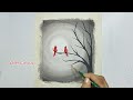 How to Draw A Snowy Hill Station Scenery | Easy Scenery Drawing of snow fall in the hills
