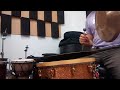 Crazy sounds with a cymbal and rubber mallet